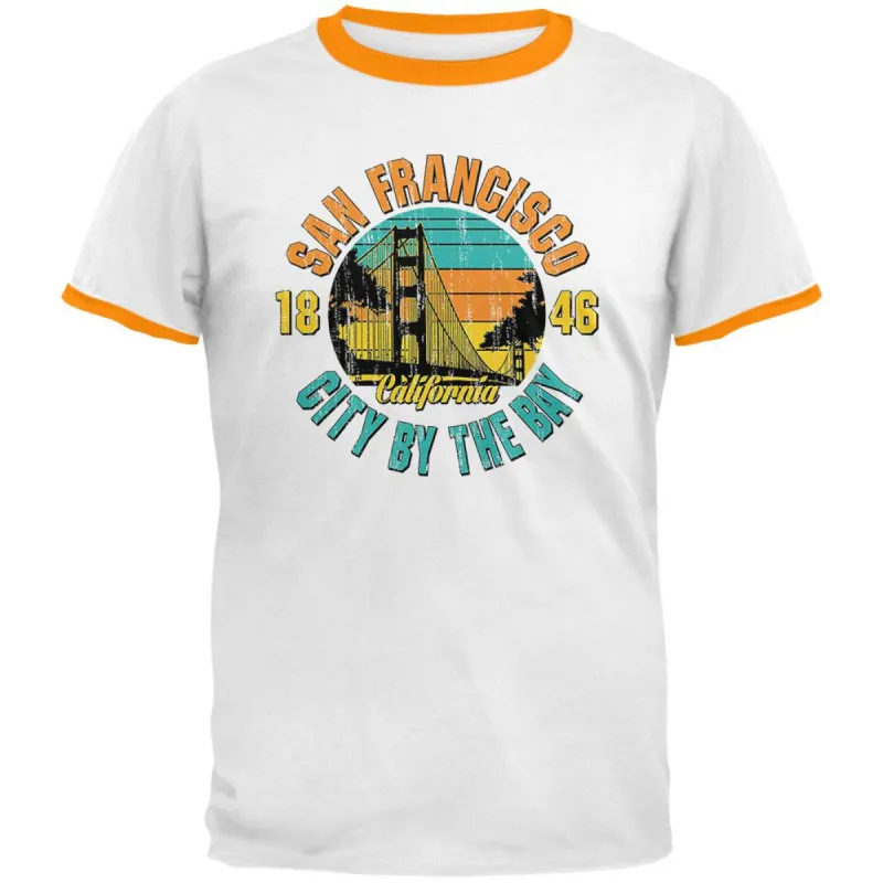 Bridge San Francisco California Mens Ringer T Shirt sold by Old Glory