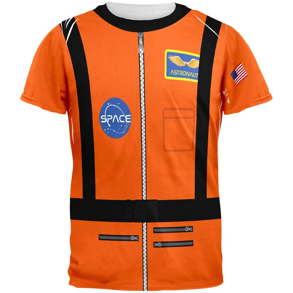 Halloween Astronaunt Costume Orange Escape Suit All Over Mens T Shirt sold by Old Glory