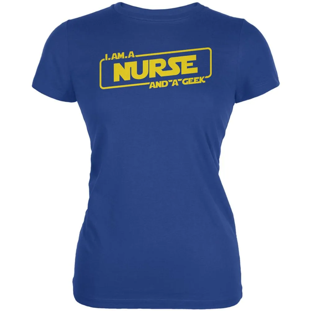 A Nurse and a Geek Juniors Soft T Shirt sold by Old Glory
