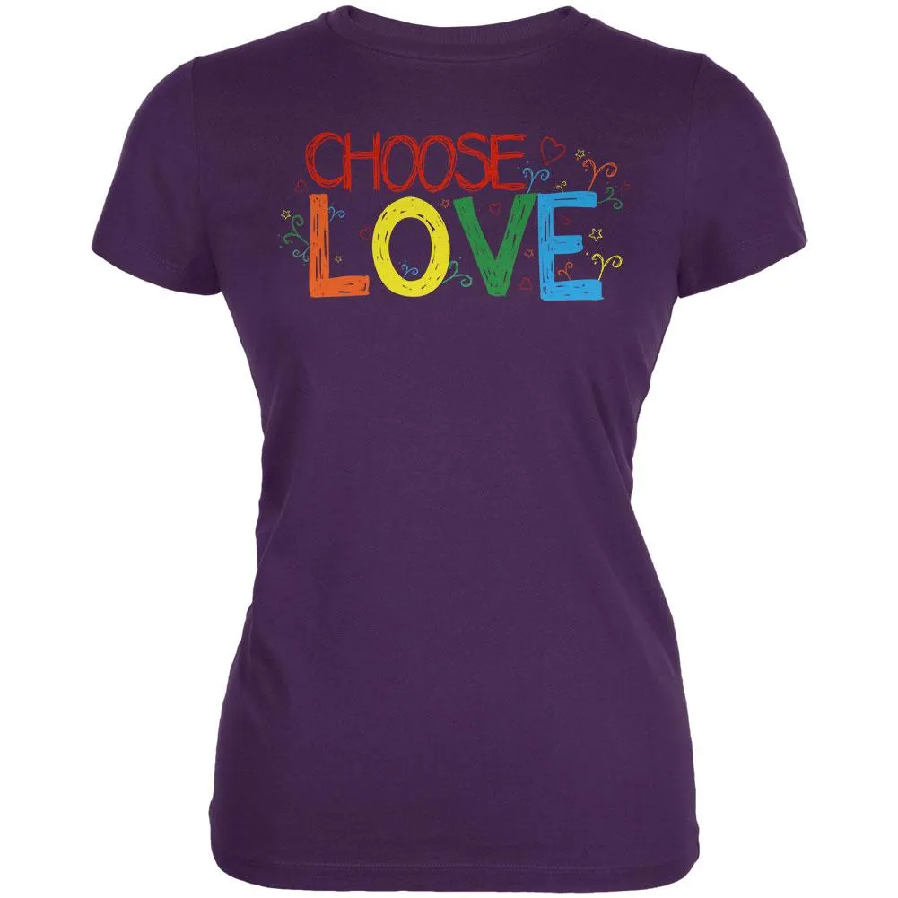 LGBTQ Choose Love Juniors Soft T Shirt sold by Old Glory
