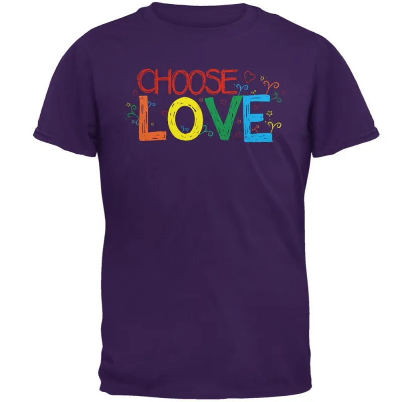 LGBTQ Choose Love Mens T Shirt sold by Old Glory