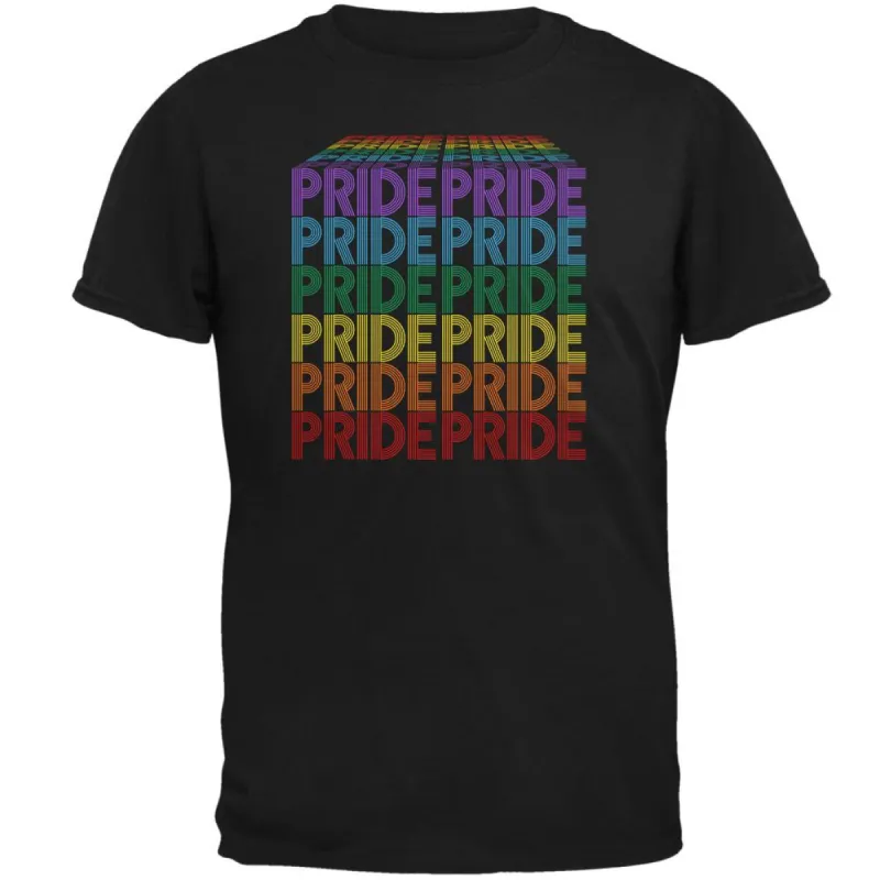 LGBTQ Pride Rainbow Waterfall Block Mens T Shirt sold by Old Glory