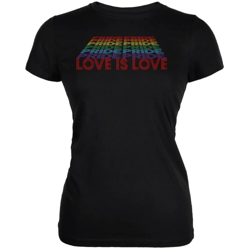 LGBTQ Pride Rainbow Love is Love Juniors Soft T Shirt sold by Old Glory