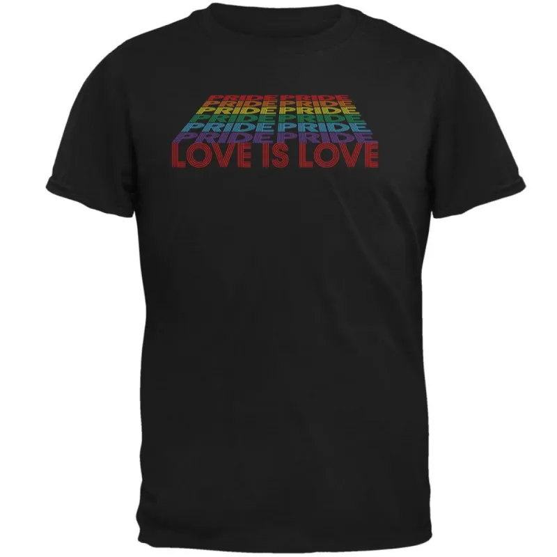 LGBTQ Pride Rainbow Love is Love Mens T Shirt sold by Old Glory