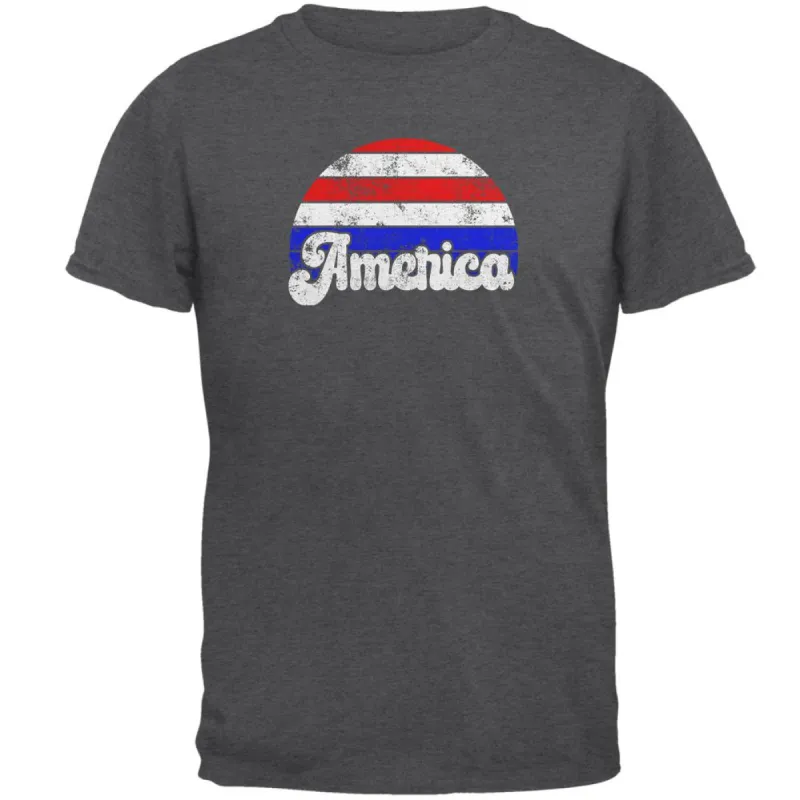 4th of July Vintage Distressed America Sunrise Mens T Shirt sold by Old Glory