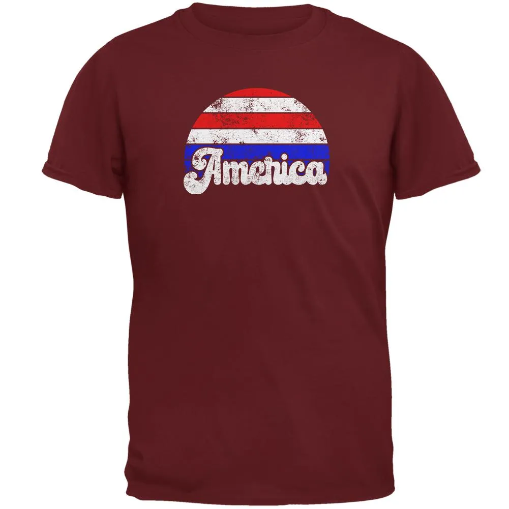 4th of July Vintage Distressed America Sunrise Mens T Shirt sold by Old Glory product image thumbnail 2