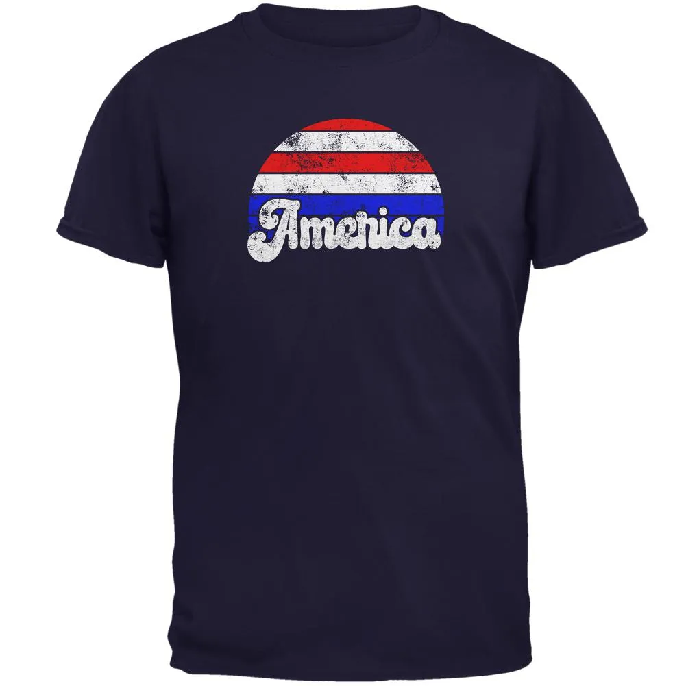 4th of July Vintage Distressed America Sunrise Mens T Shirt sold by Old Glory product image thumbnail 3