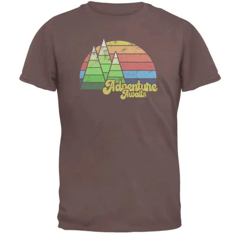 Retro Adventure Awaits Hiking Camping Mens T Shirt sold by Old Glory