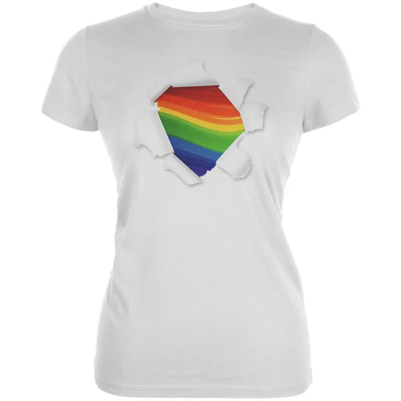 LGBT Bursting with Pride Juniors Soft T Shirt sold by Old Glory