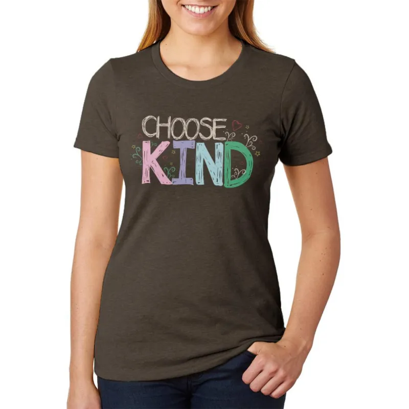 Anti-Bully Choose Kind Sketch Juniors Soft Heather T Shirt sold by Old Glory