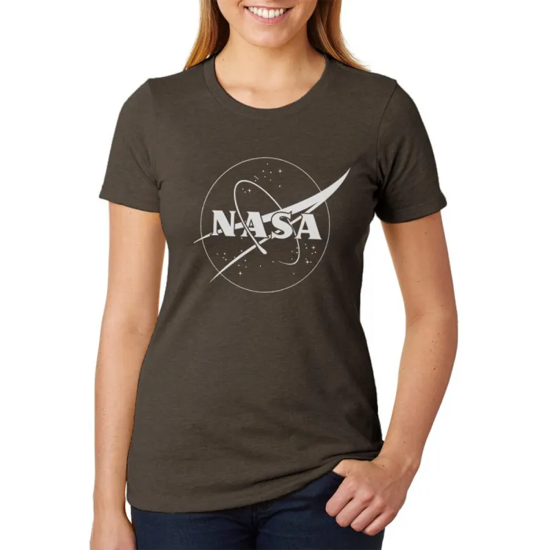 NASA Outline Logo Juniors Soft Heather T Shirt sold by Old Glory