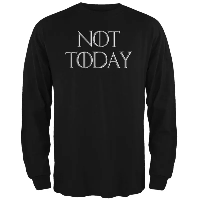 Not Today Procrastinate Death Mens Long Sleeve T Shirt sold by Old Glory