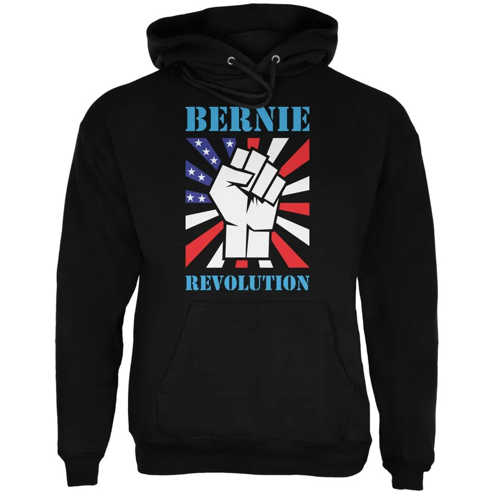 Election 2020 Bernie Sanders Raised Fist Black Adult Hoodie sold by Old Glory