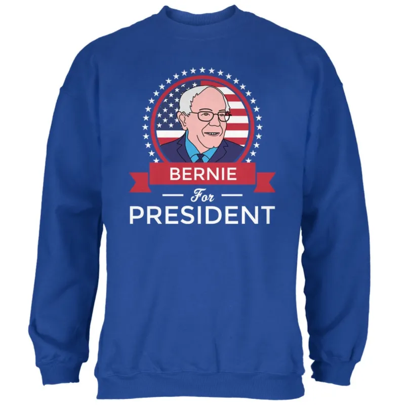 Election 2020 Bernie Sanders President Ribbon Royal Adult Sweatshirt sold by Old Glory
