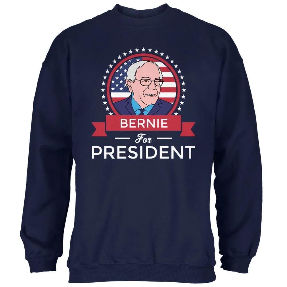 Election 2020 Bernie Sanders President Ribbon Navy Adult Sweatshirt sold by Old Glory