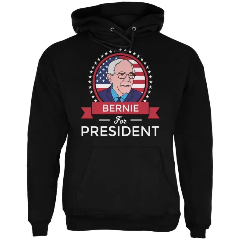 Election 2020 Bernie Sanders President Ribbon Black Adult Hoodie sold by Old Glory