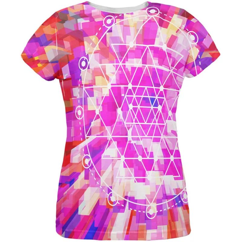 Sri Yantra Sacred Geometry All Over Womens T Shirt sold by Old Glory