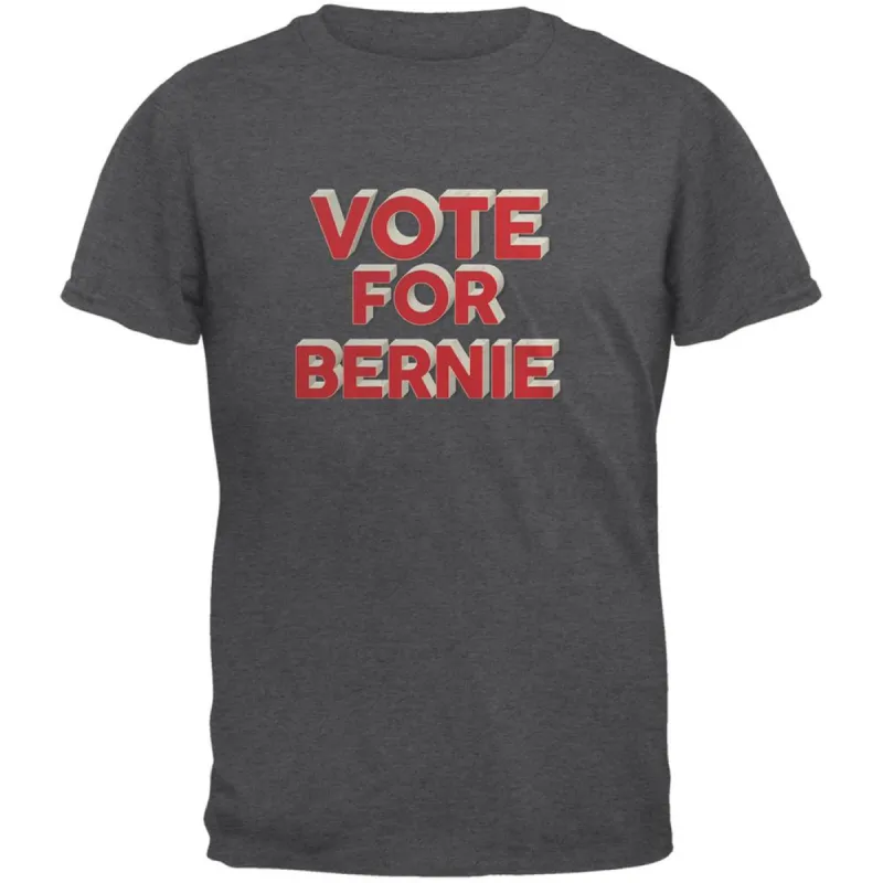 Election 2020 Vote For Bernie 3D Dark Heather Adult T-Shirt sold by Old Glory
