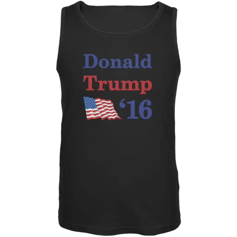 Election 2020 16 Flag Donald Trump Black Adult Tank Top sold by Old Glory
