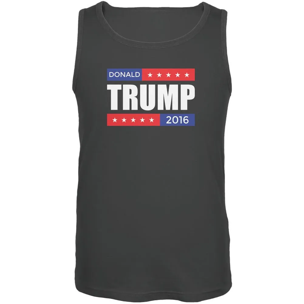 Election 2020 Donald Trump Stacked Charcoal Grey Adult Tank Top sold by Old Glory