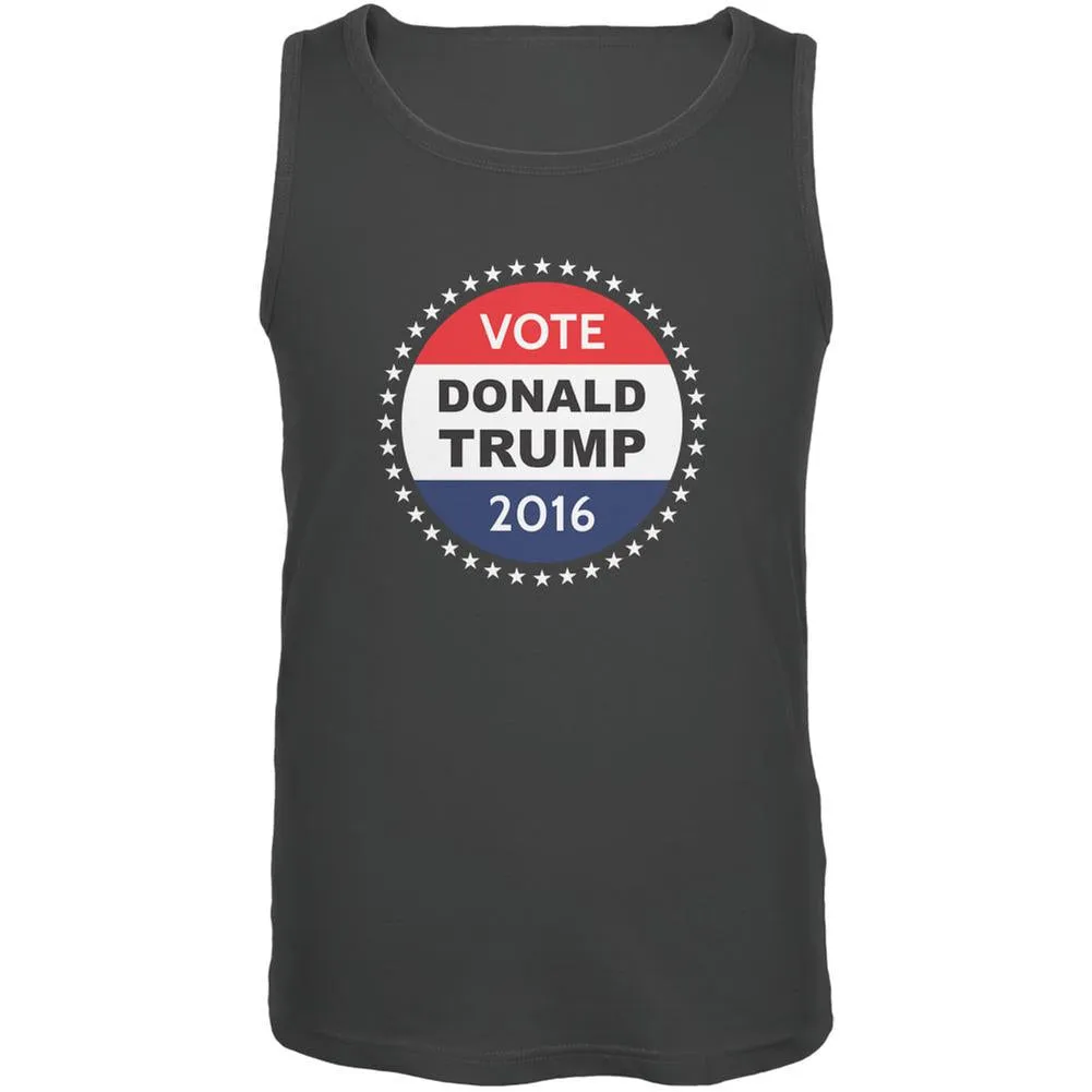 Election 2020 Donald Trump Badge Charcoal Grey Adult Tank Top sold by Old Glory