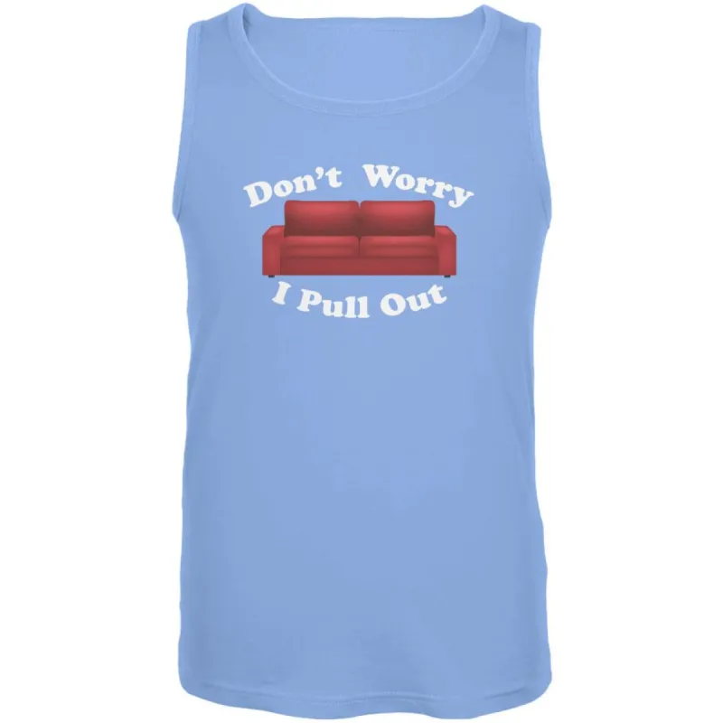 Don't Worry I Pull Out Carolina Blue Adult Tank Top sold by Old Glory