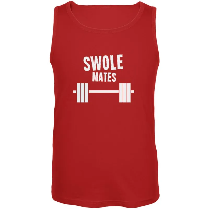 Valentine's Day Swole Mates Red Adult Tank Top sold by Old Glory