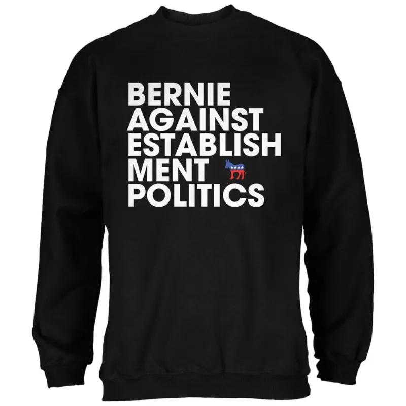 Election 2020 - Bernie Against Politics Black Adult Sweatshirt sold by Old Glory