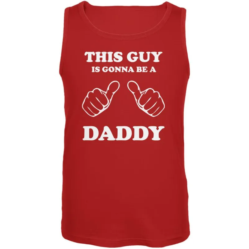 Father's Day This Guy is Gonna Be a Daddy Red Adult Tank Top sold by Old Glory
