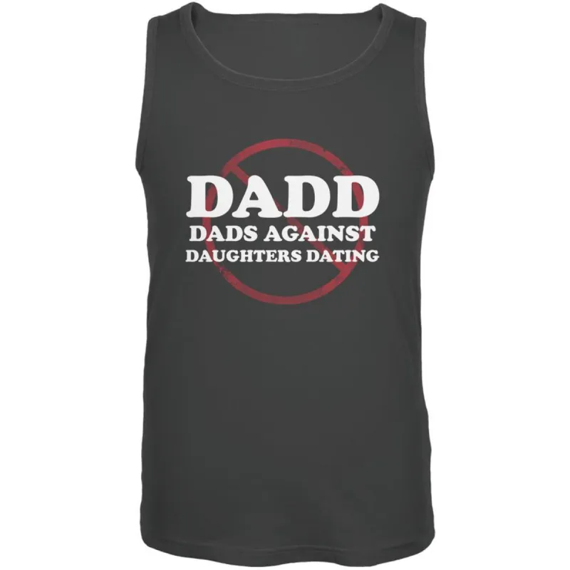 Father's Day DADD Dads Against Daughters Dating Grey Adult Tank Top sold by Old Glory