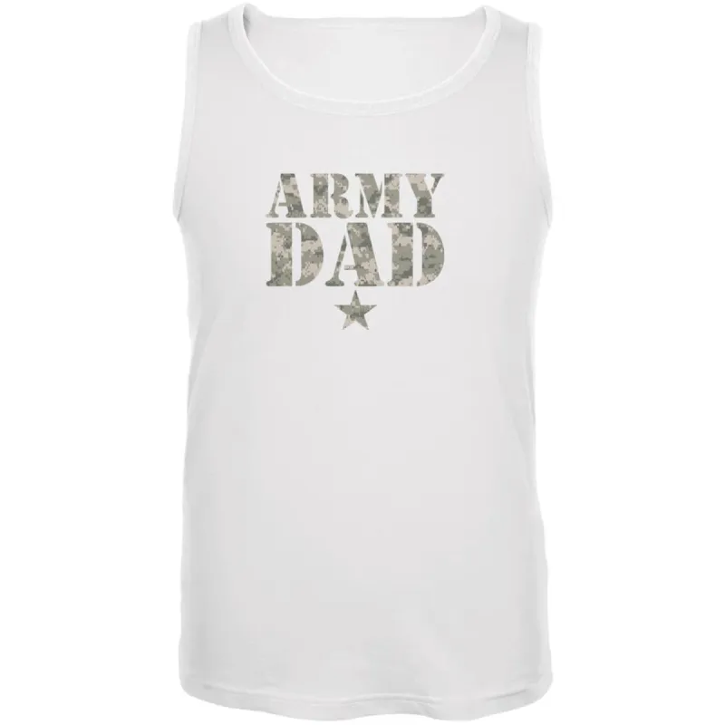 Father's Day Army Dad White Adult Tank Top sold by Old Glory