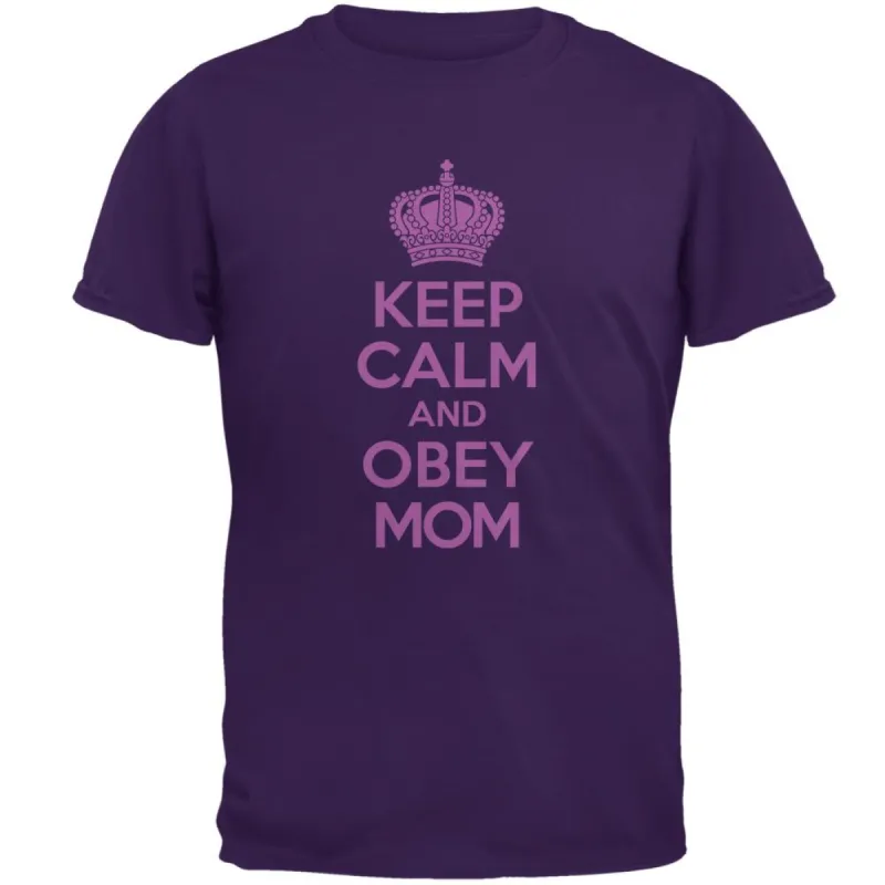 Mother's Day Keep Calm And Obey Mom Mens T Shirt sold by Old Glory