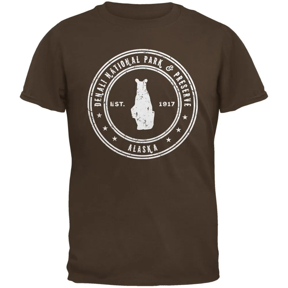 Denali National Park & Preserve Brown Adult T-Shirt sold by Old Glory