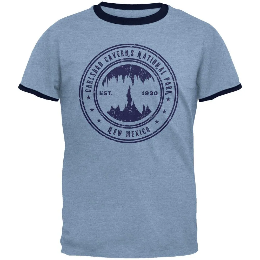 Carlsbad Caverns National Park Vintage Heather Blue Men's Ringer T-Shirt sold by Old Glory