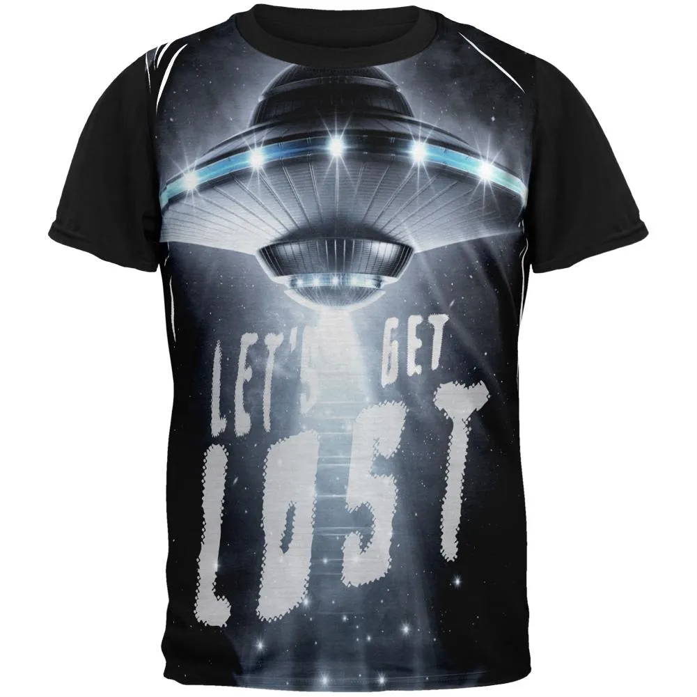 Let's Get Lost Adult Black Back T-Shirt sold by Old Glory