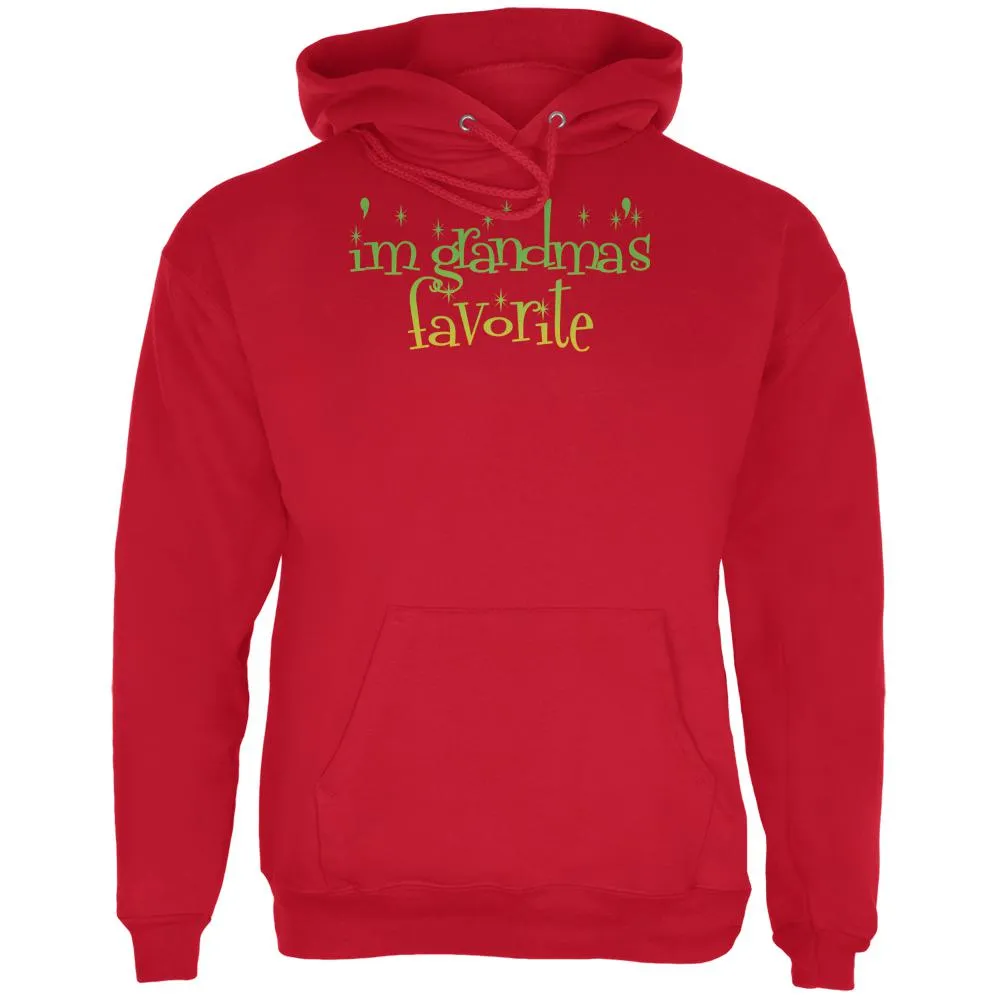 Christmas I'm Grandma's Favorite Red Adult Hoodie sold by Old Glory