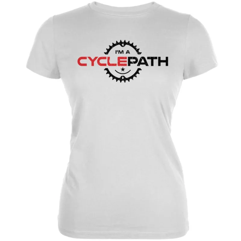Biking I'm A Cyclepath White Juniors Soft T-Shirt sold by Old Glory