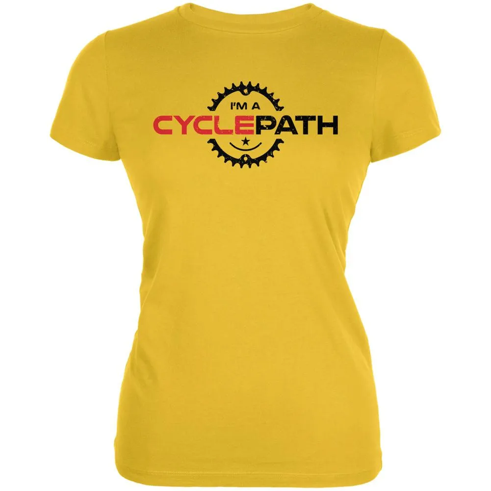 Biking I'm A Cyclepath Bright Yellow Juniors Soft T-Shirt sold by Old Glory