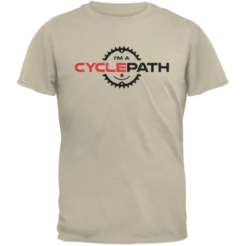 Biking I'm A Cyclepath Sand Adult T-Shirt sold by Old Glory