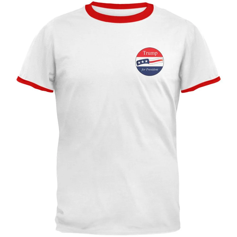 Election 2020 Donald Trump for President Jersey White/Red Men's Ringer T-Shirt sold by Old Glory