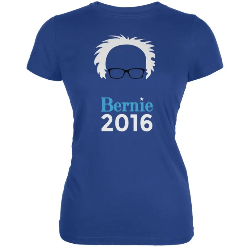 Election 2020 Bernie Sanders Hair Minimalist Royal Juniors Soft T-Shirt sold by Old Glory