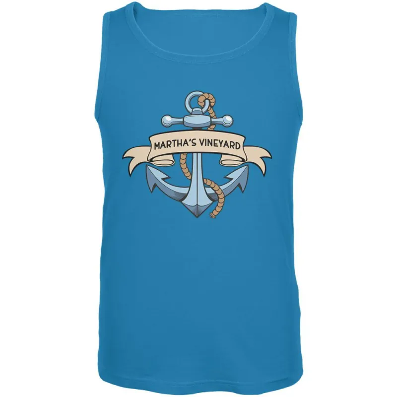 Anchor at Martha's Vineyard Mens Tank Top sold by Old Glory