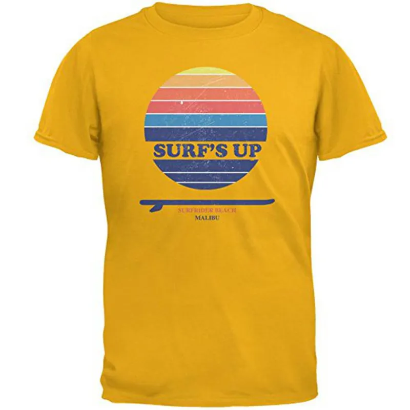 Surf's Up Surfrider Beach Malibu Mens T Shirt sold by Old Glory