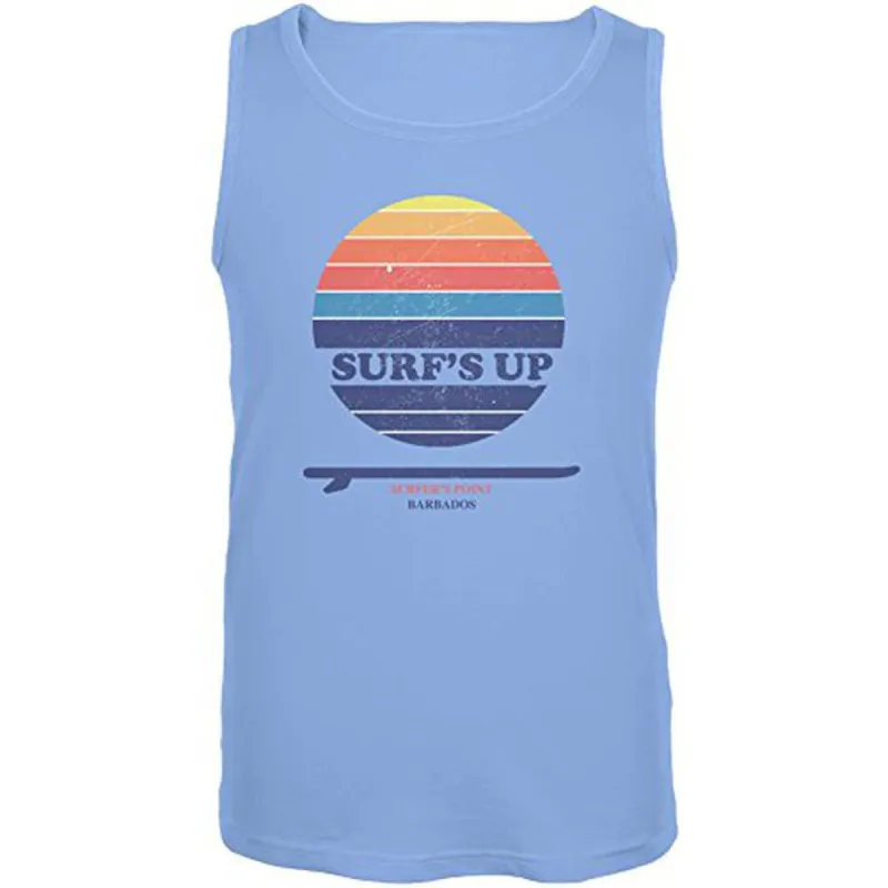 Surf's Up Surfer's Point Barbados Mens Tank Top sold by Old Glory