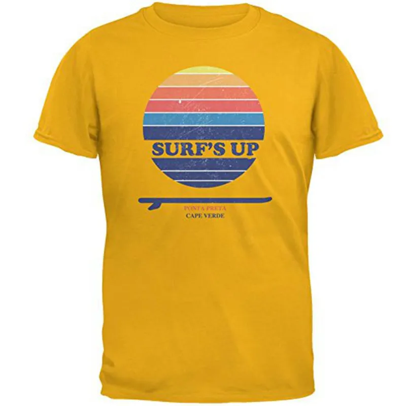 Surf's Up Ponta Preta Cape Verde Mens T Shirt sold by Old Glory