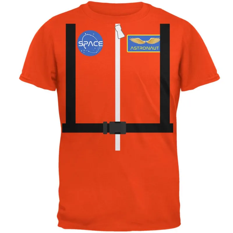 Halloween Astronaut Costume Orange Escape Suit Mens T Shirt sold by Old Glory