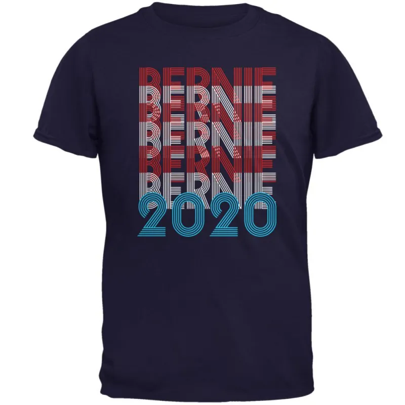 Election 2020 Bernie Sanders Vintage Style Overlap Mens T Shirt sold by Old Glory