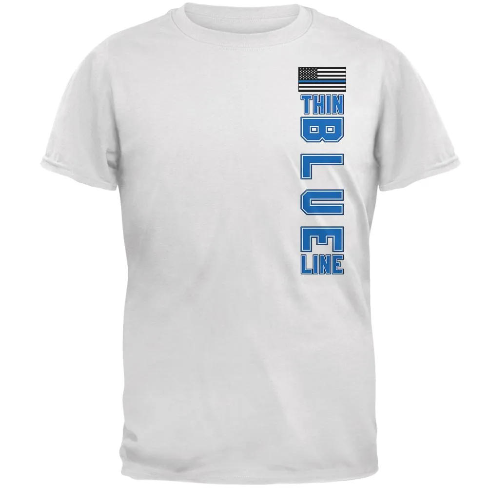 Blue Lives Matter Thin Blue Line American Flag Mens T Shirt sold by Old Glory