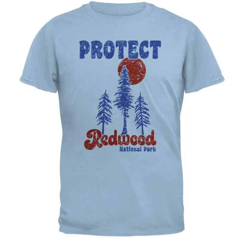 National Park Retro 70s Landscape Protect Redwood Mens T Shirt sold by Old Glory