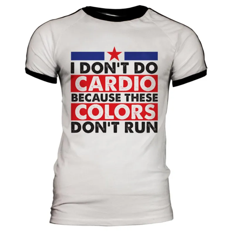 4th of July I Don't Do Cardio Mens Soccer Jersey T Shirt sold by Old Glory